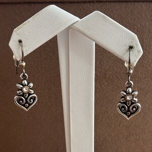 Brighton Alcazar Flower Heart Earrings